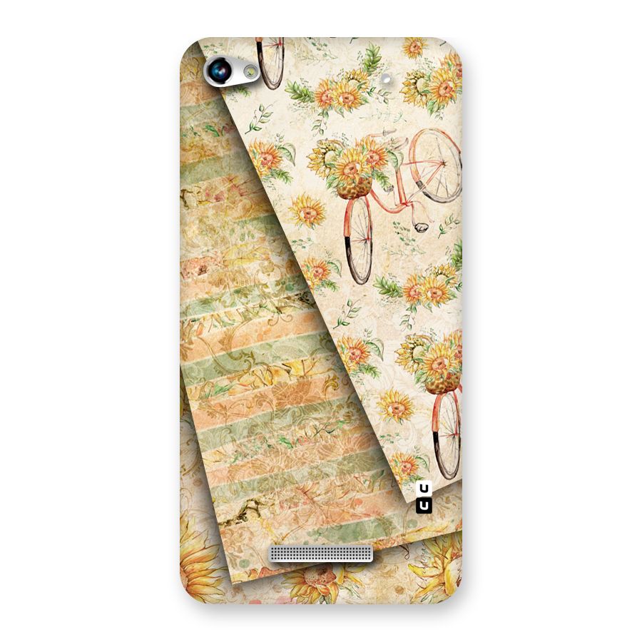 Floral Bicycle Back Case for Micromax Hue 2
