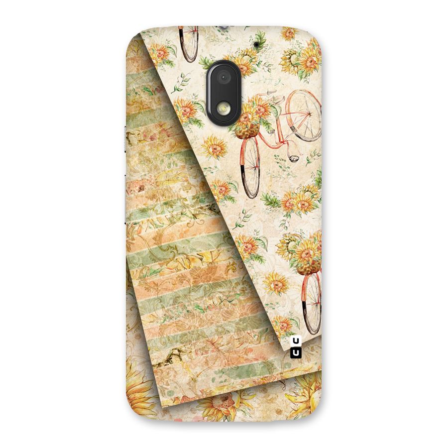 Floral Bicycle Back Case for Moto E3 Power