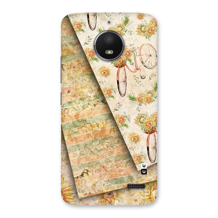 Floral Bicycle Back Case for Moto E4