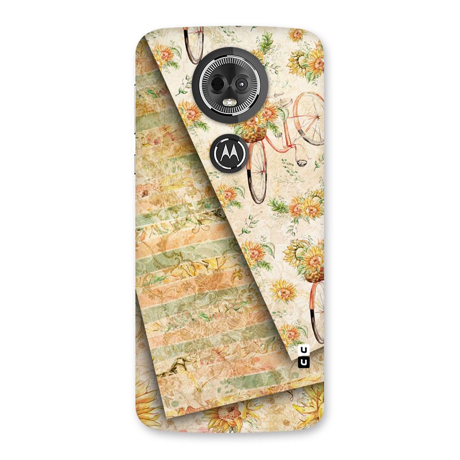 Floral Bicycle Back Case for Moto E5 Plus