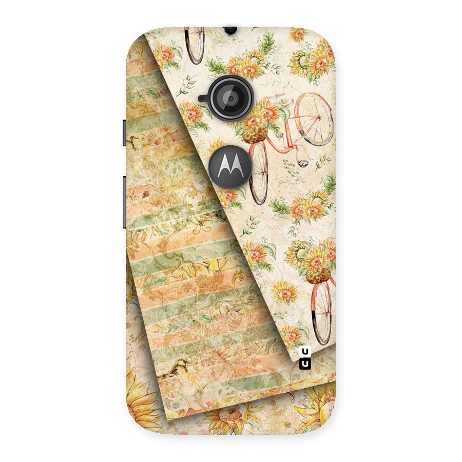 Floral Bicycle Back Case for Moto E 2nd Gen