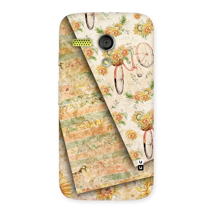 Floral Bicycle Back Case for Moto G