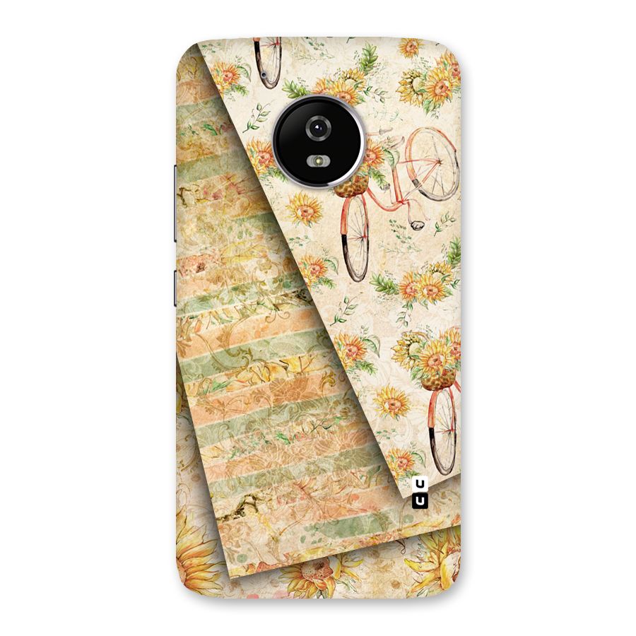 Floral Bicycle Back Case for Moto G5