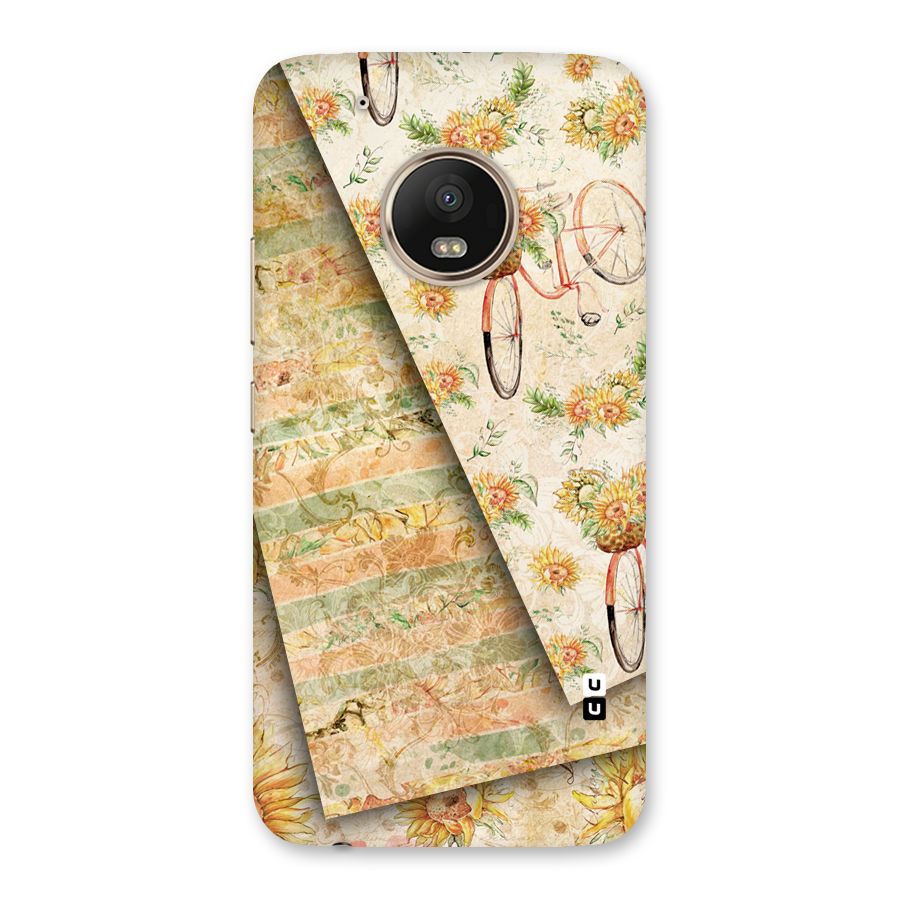 Floral Bicycle Back Case for Moto G5 Plus