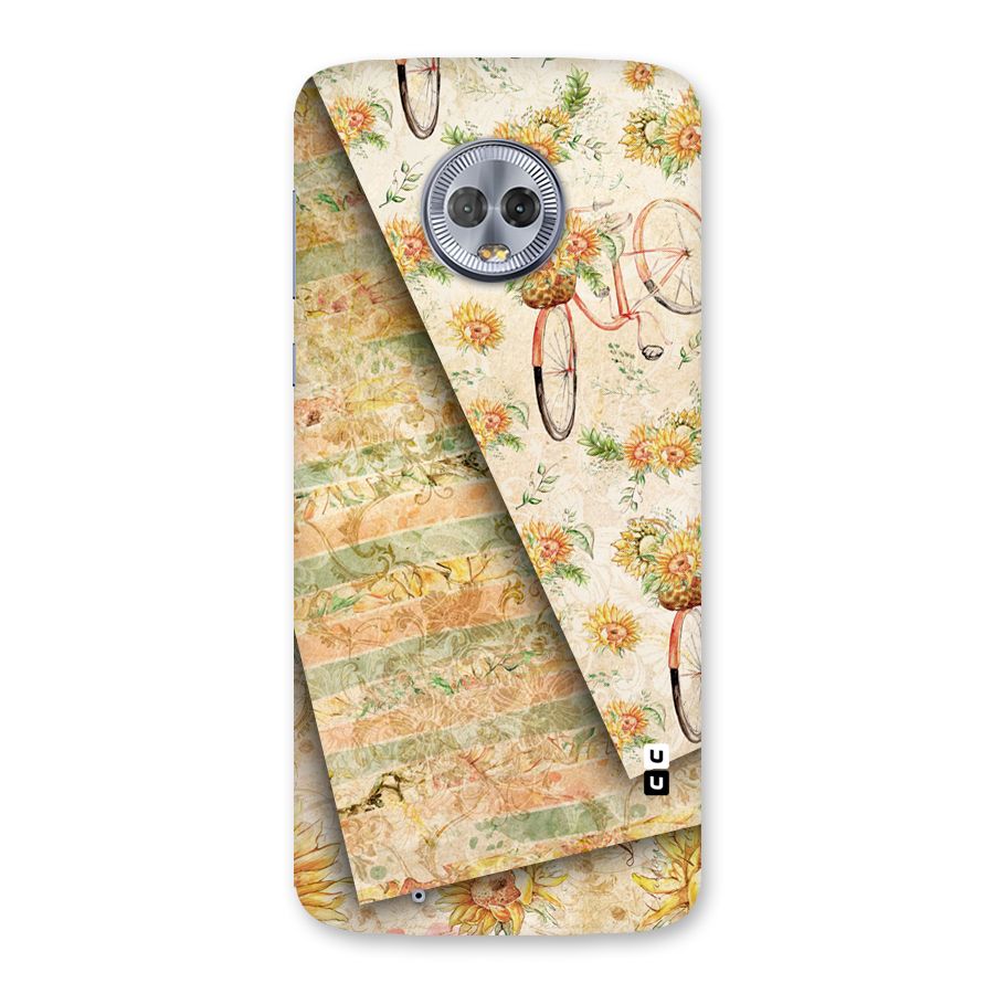Floral Bicycle Back Case for Moto G6