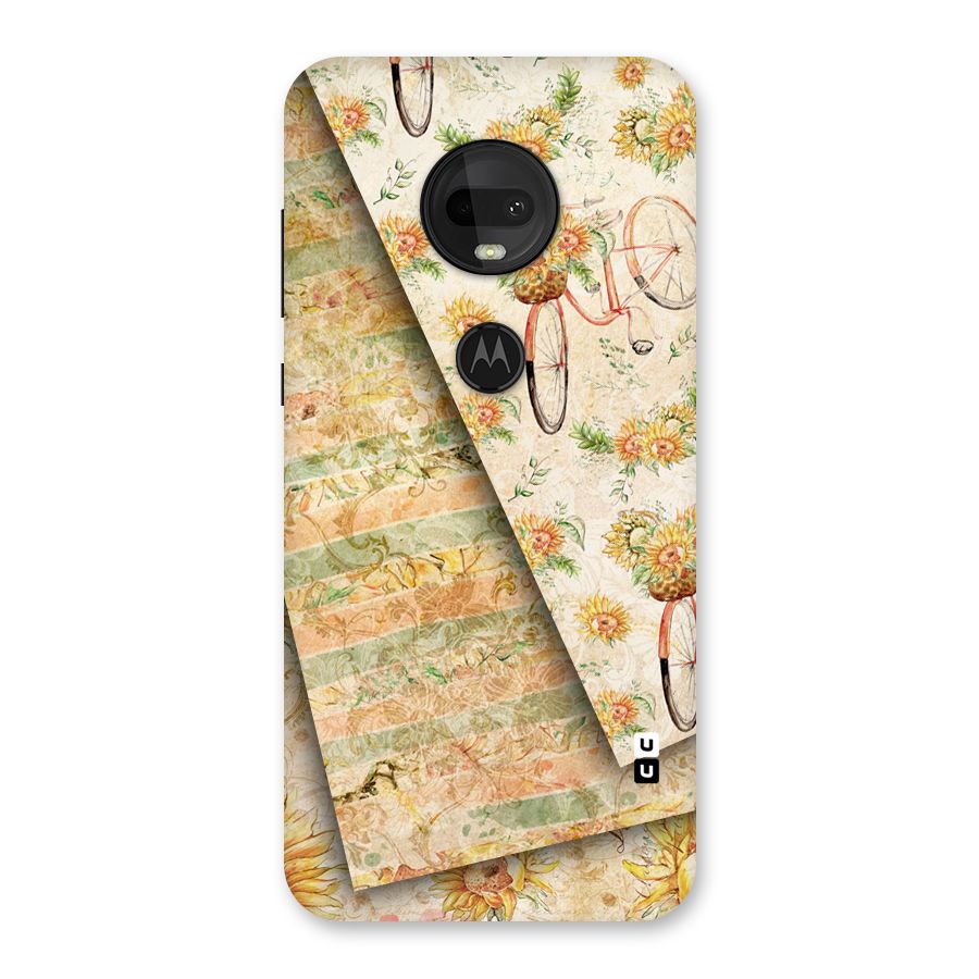 Floral Bicycle Back Case for Moto G7