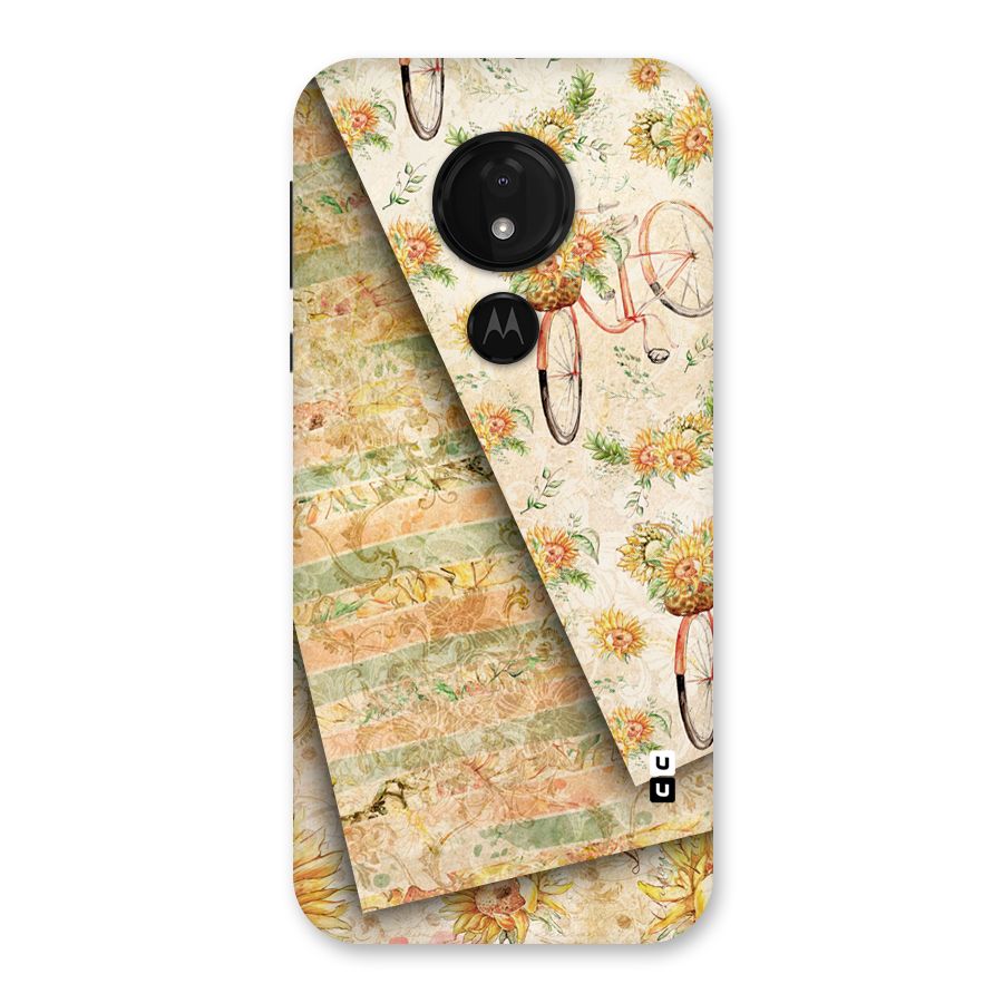 Floral Bicycle Back Case for Moto G7 Power