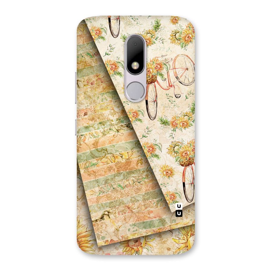 Floral Bicycle Back Case for Moto M
