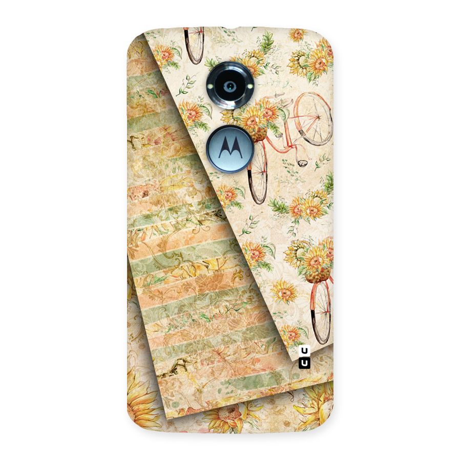 Floral Bicycle Back Case for Moto X 2nd Gen