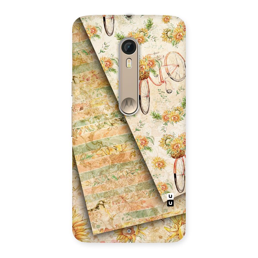 Floral Bicycle Back Case for Motorola Moto X Style