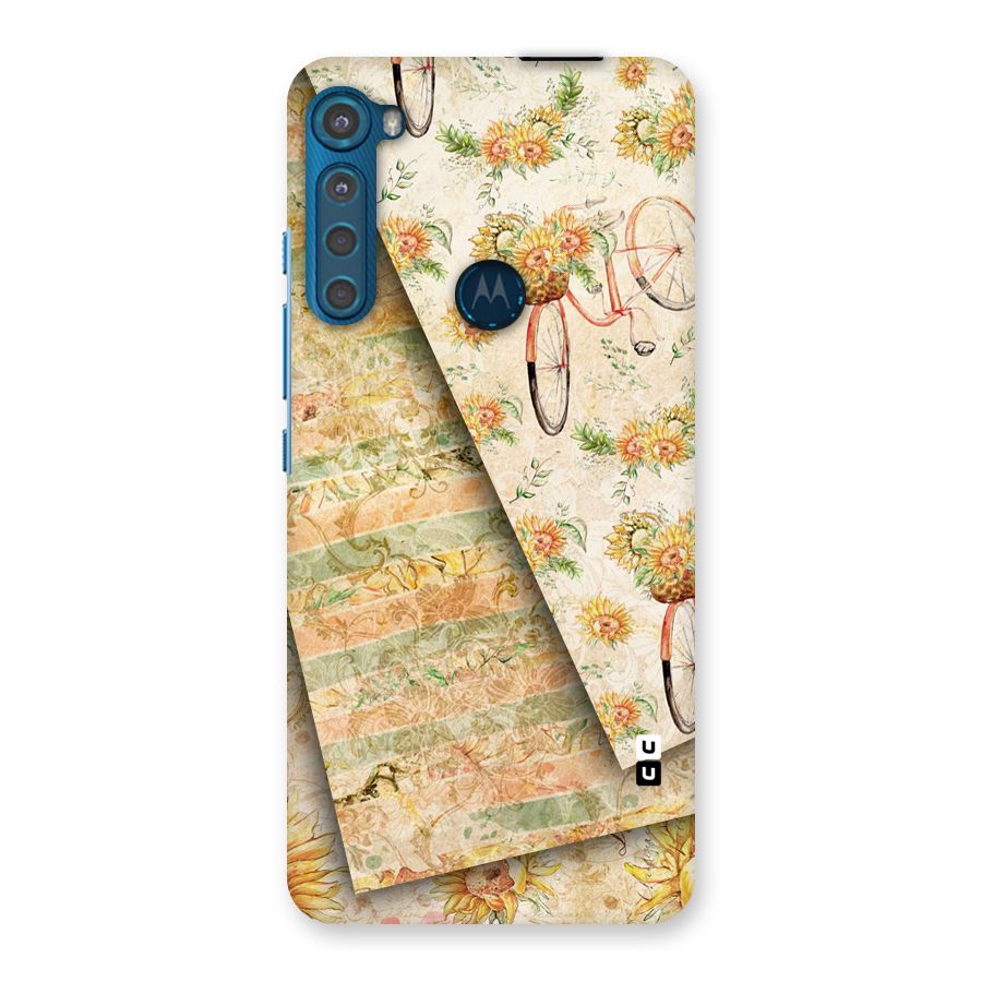 Floral Bicycle Back Case for Motorola One Fusion Plus