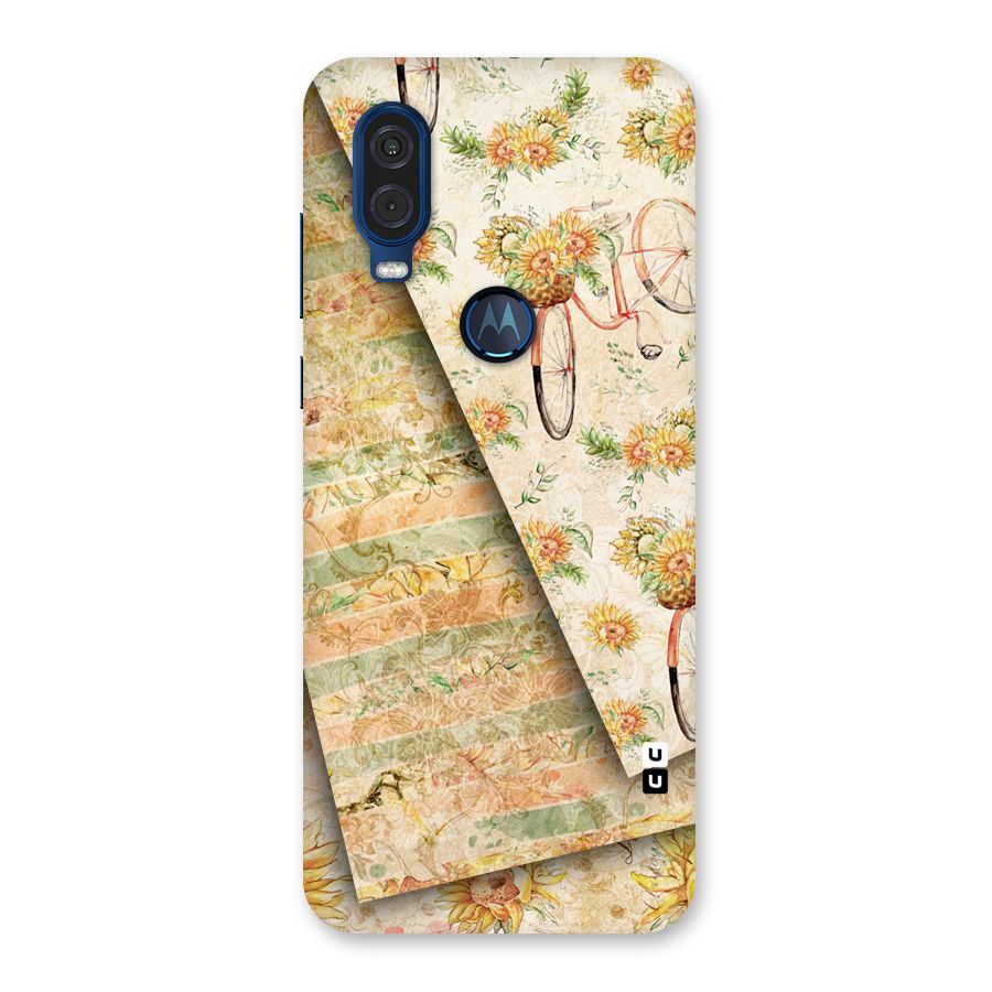 Floral Bicycle Back Case for Motorola One Vision