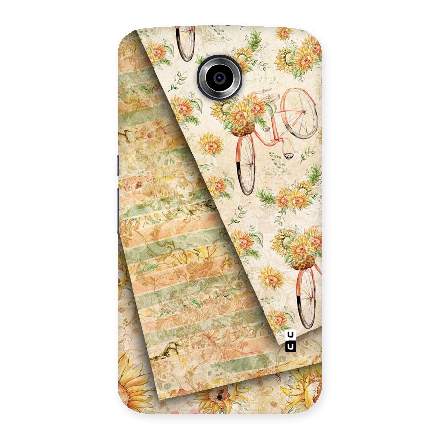 Floral Bicycle Back Case for Nexsus 6