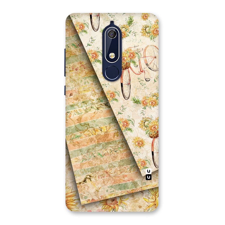 Floral Bicycle Back Case for Nokia 5.1