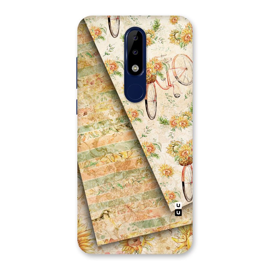 Floral Bicycle Back Case for Nokia 5.1 Plus