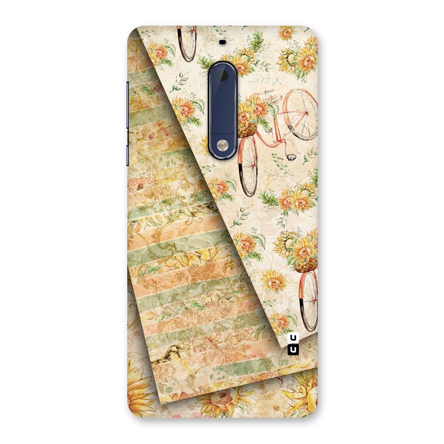 Floral Bicycle Back Case for Nokia 5