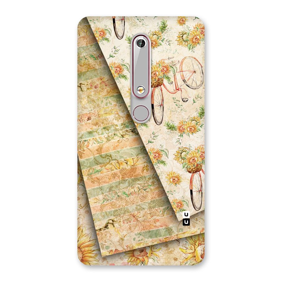 Floral Bicycle Back Case for Nokia 6.1