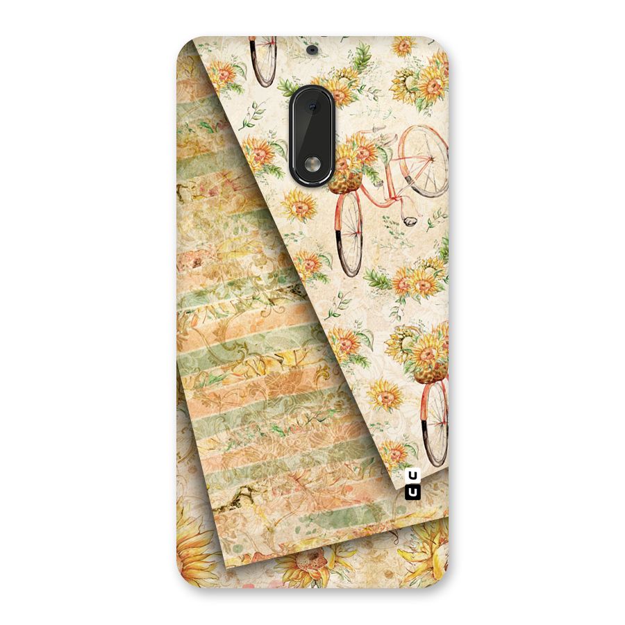 Floral Bicycle Back Case for Nokia 6