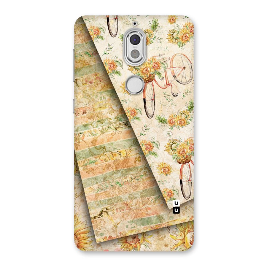Floral Bicycle Back Case for Nokia 7