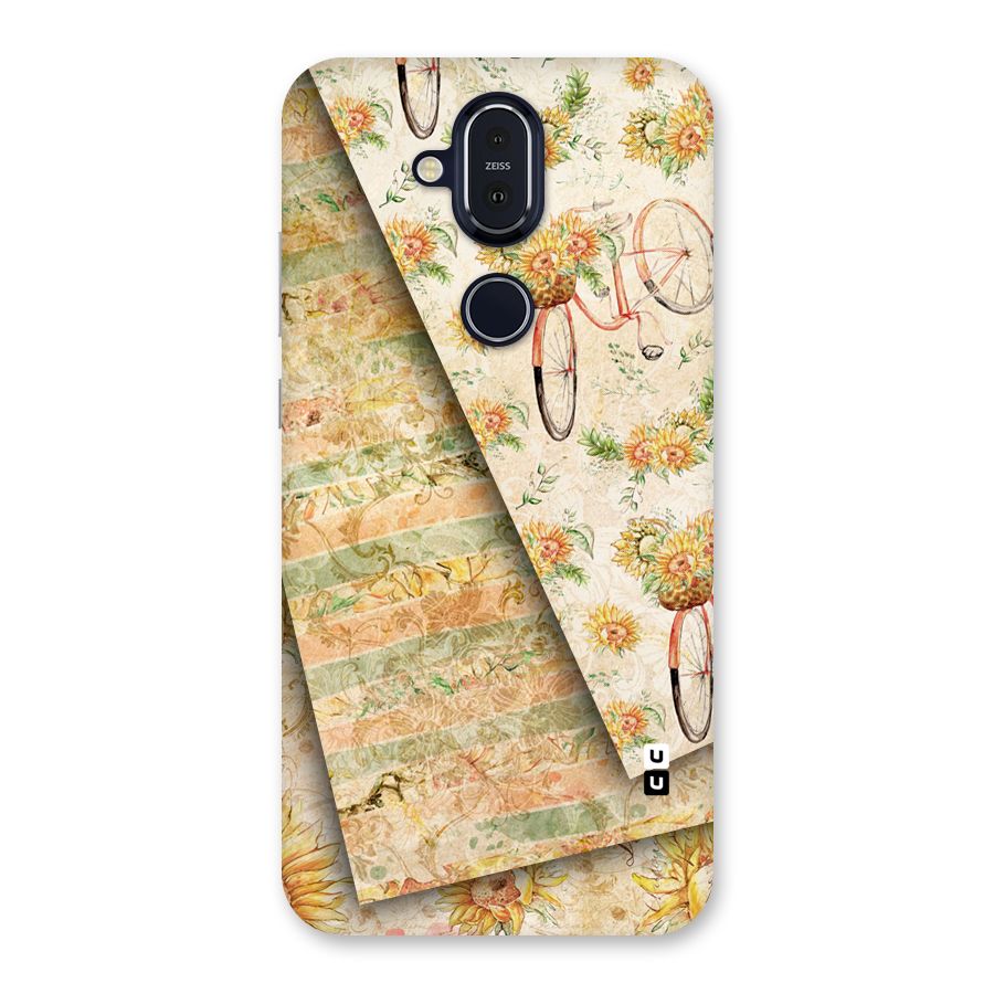 Floral Bicycle Back Case for Nokia 8.1