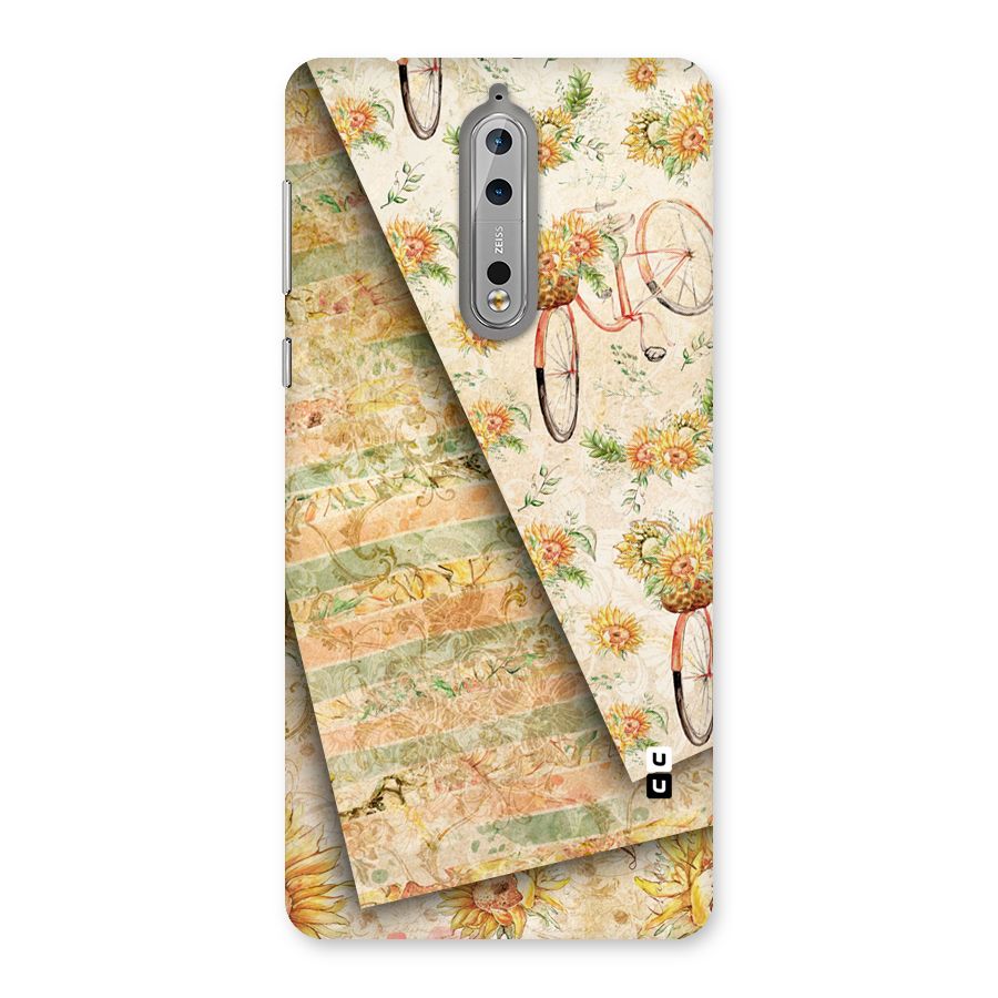 Floral Bicycle Back Case for Nokia 8