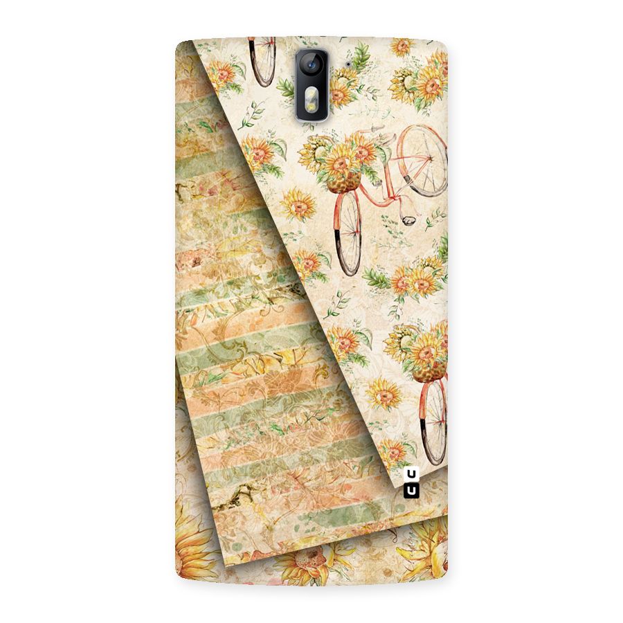 Floral Bicycle Back Case for One Plus One