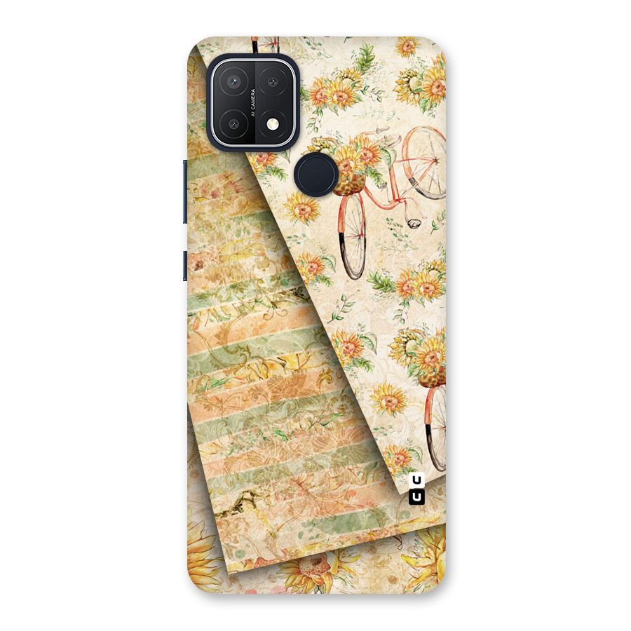 Floral Bicycle Back Case for Oppo A15