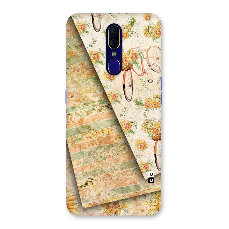 Floral Bicycle Back Case for Oppo F11