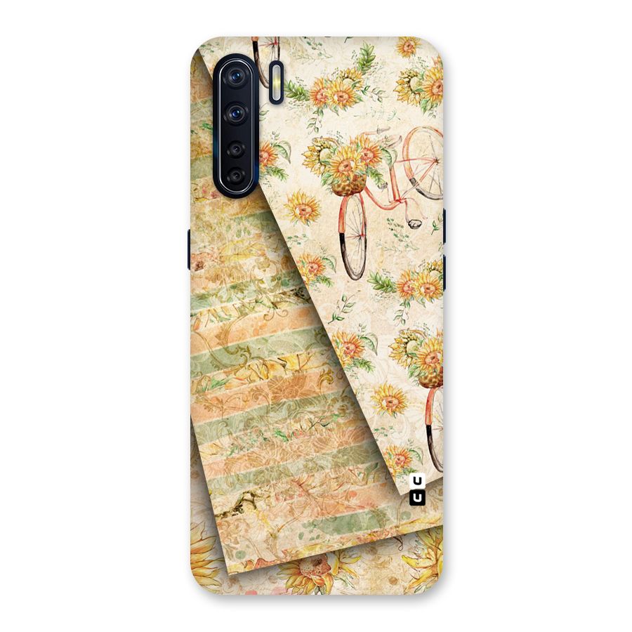 Floral Bicycle Back Case for Oppo F15