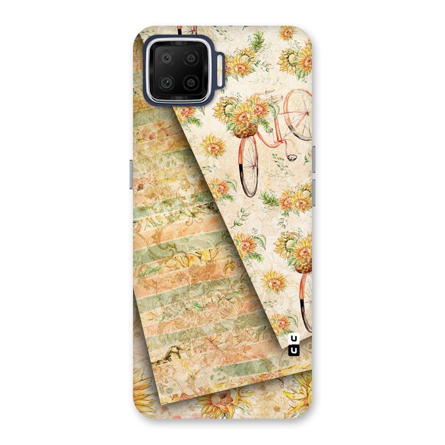 Floral Bicycle Back Case for Oppo F17