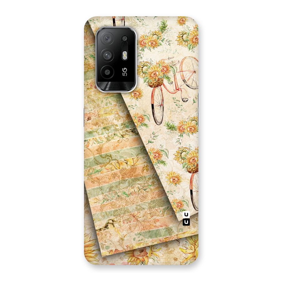 Floral Bicycle Back Case for Oppo F19 Pro Plus 5G