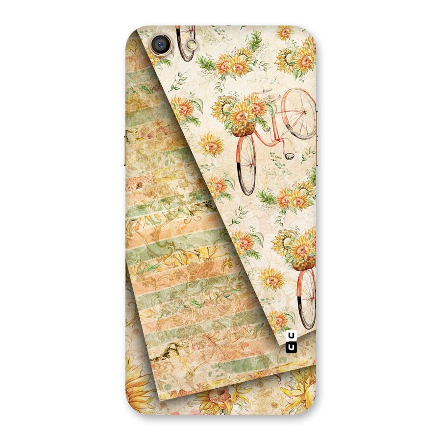 Floral Bicycle Back Case for Oppo F3
