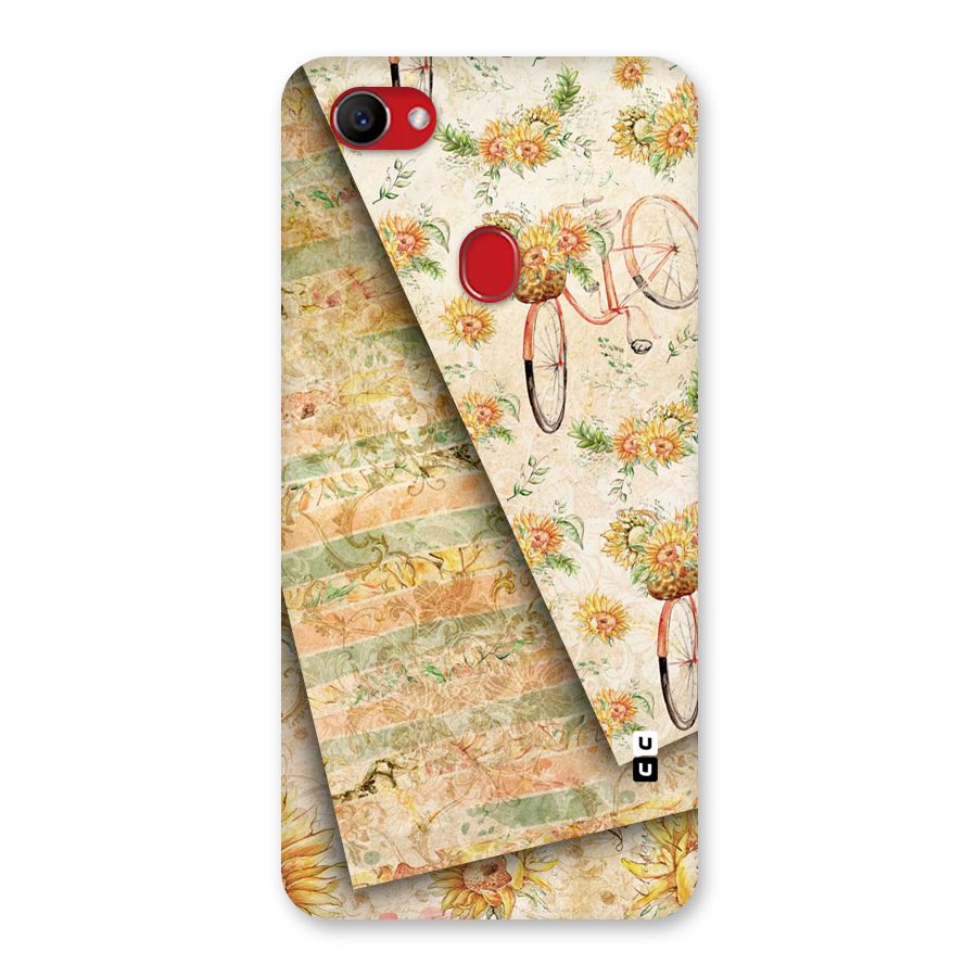 Floral Bicycle Back Case for Oppo F7