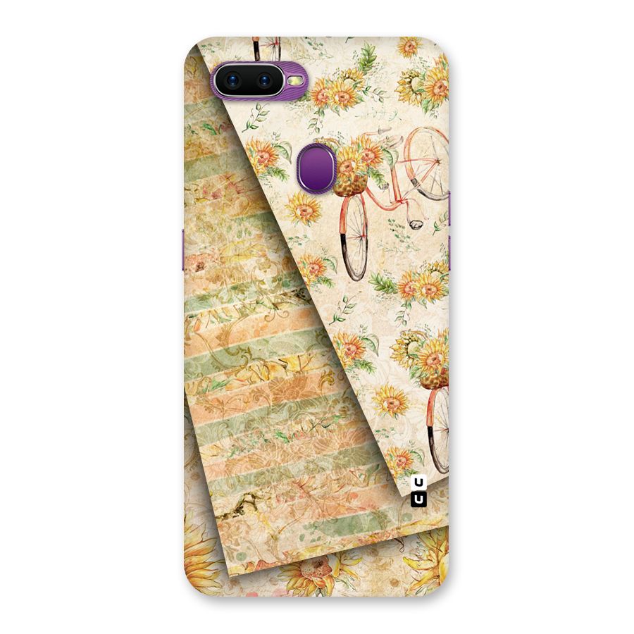 Floral Bicycle Back Case for Oppo F9
