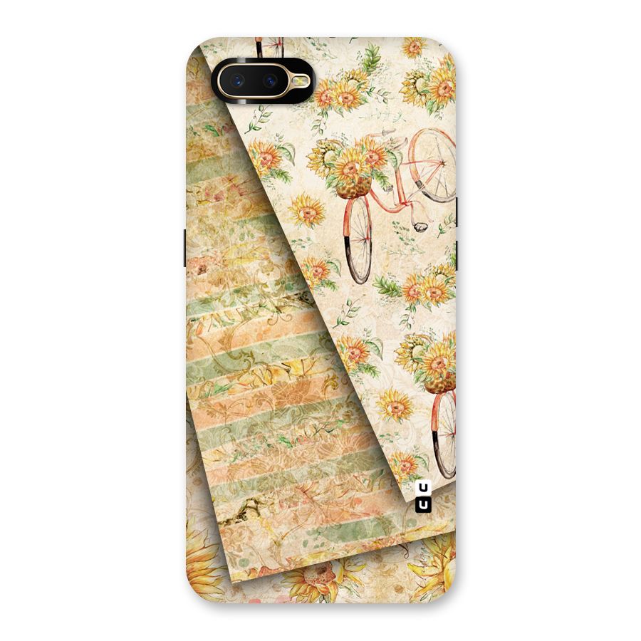Floral Bicycle Back Case for Oppo K1