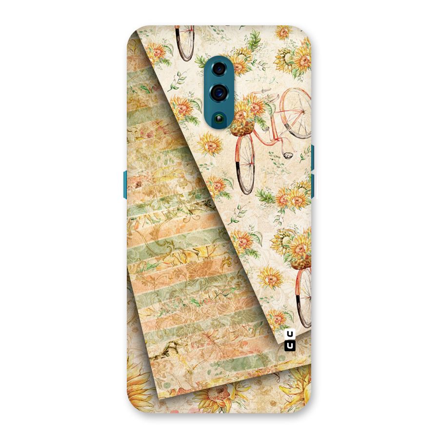 Floral Bicycle Back Case for Oppo Reno