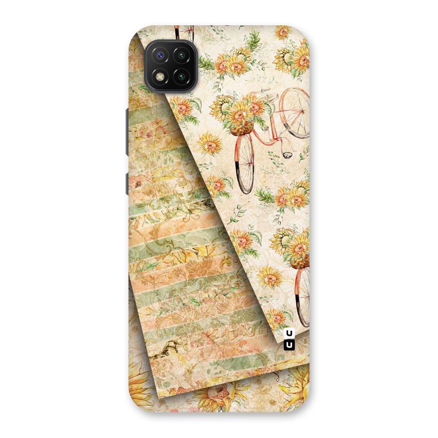 Floral Bicycle Back Case for Poco C3