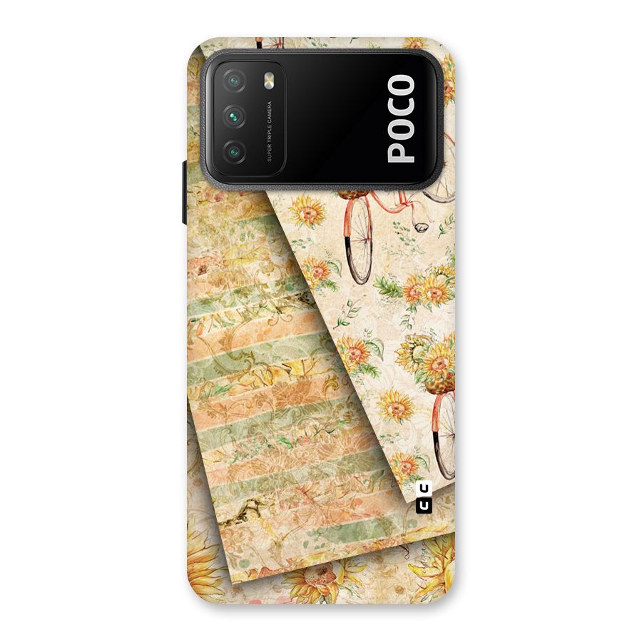 Floral Bicycle Back Case for Poco M3