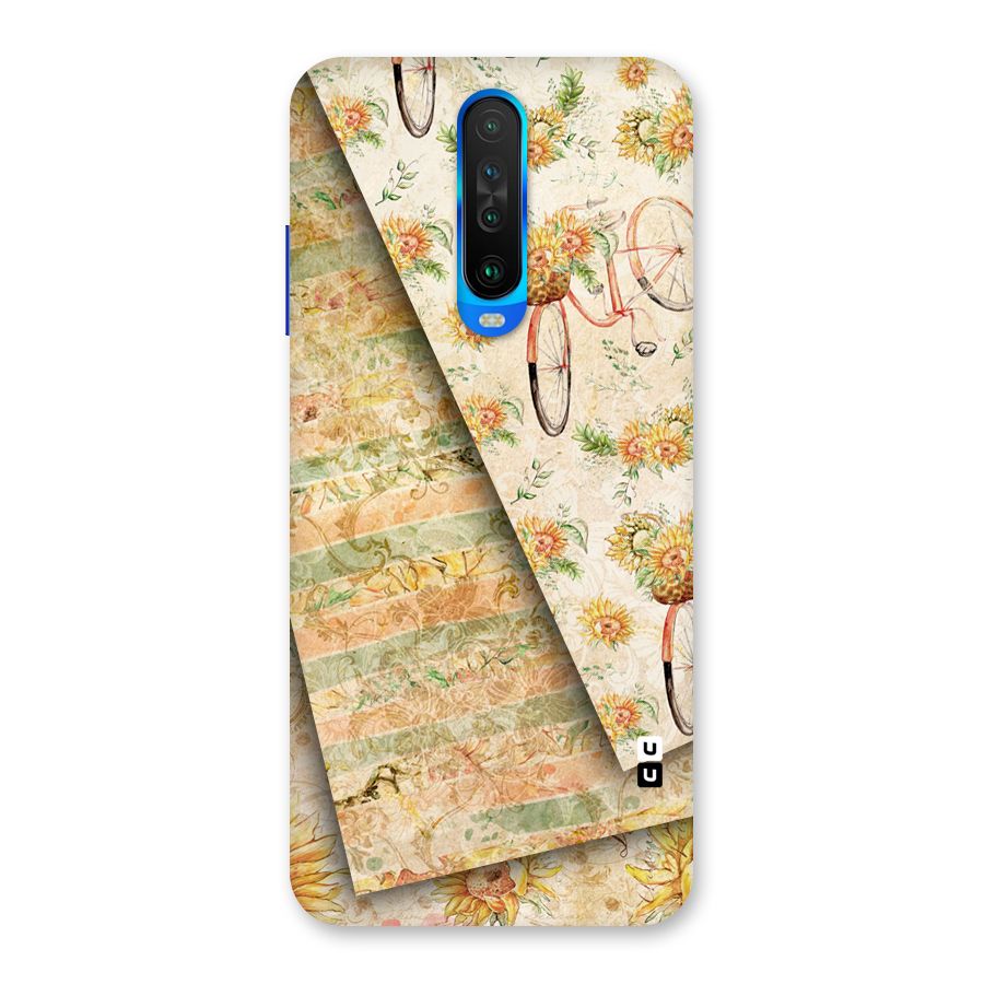 Floral Bicycle Back Case for Poco X2