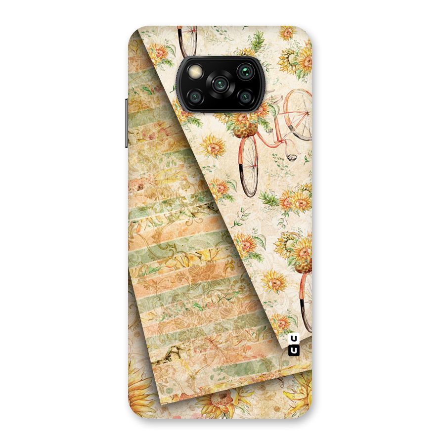 Floral Bicycle Back Case for Poco X3