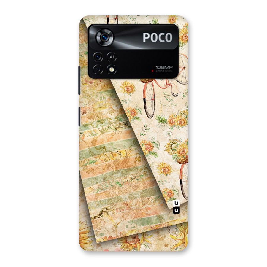 Floral Bicycle Back Case for Poco X4 Pro 5G