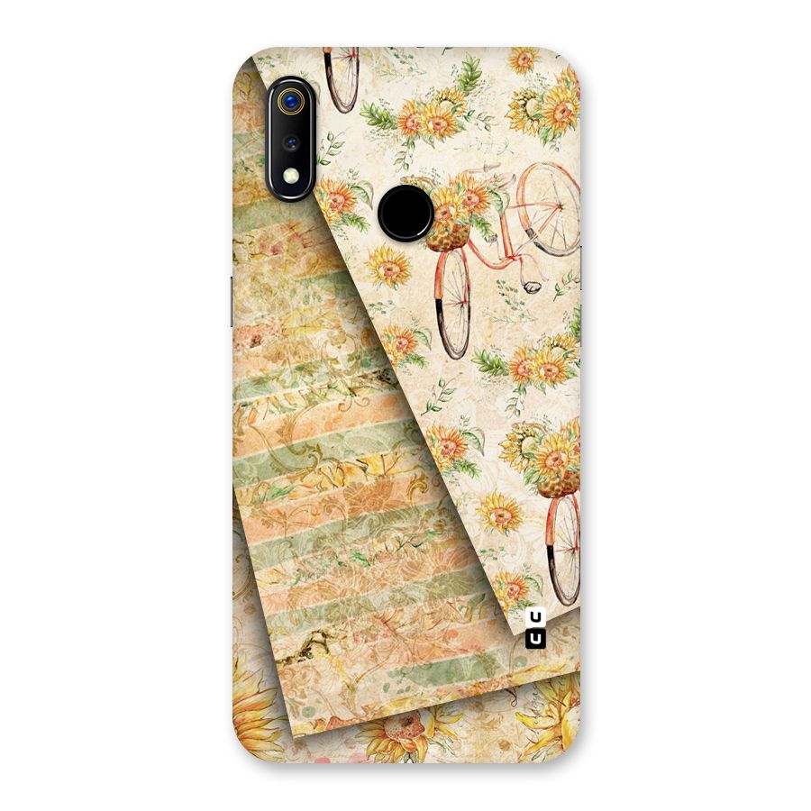 Floral Bicycle Back Case for Realme 3