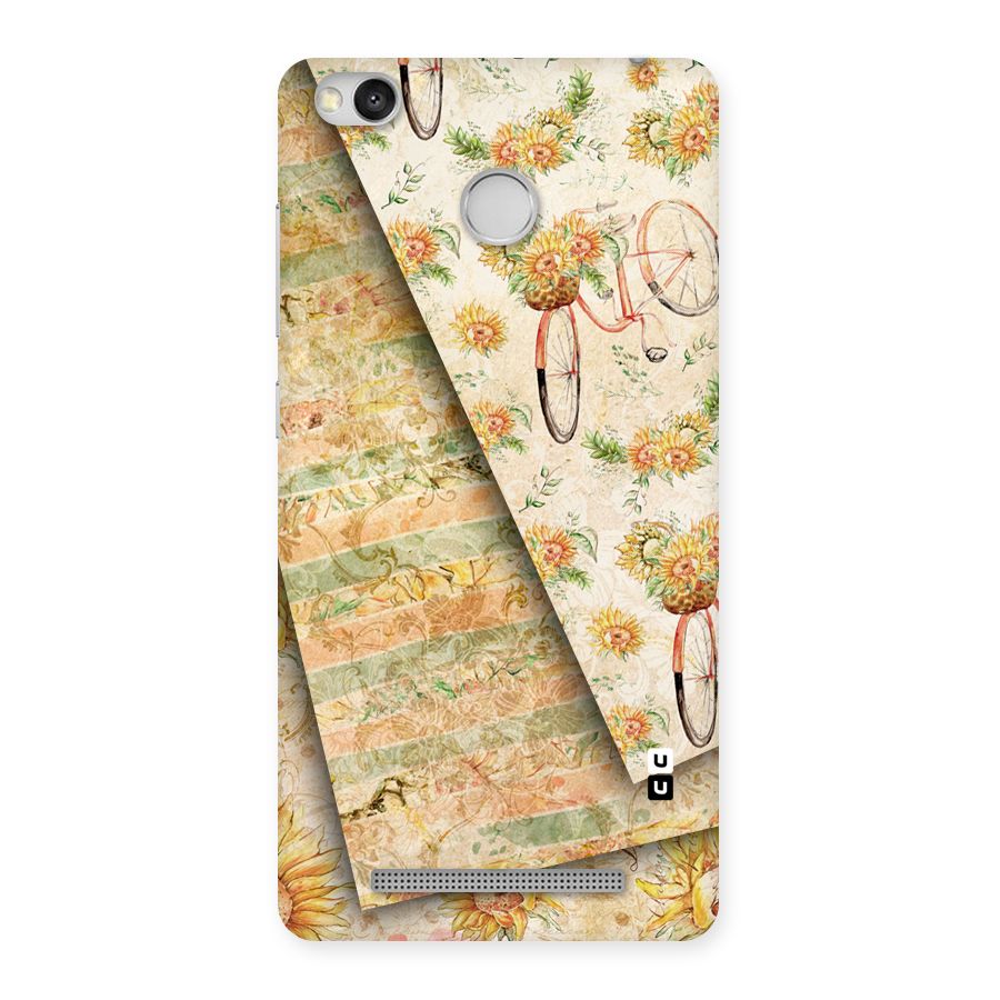 Floral Bicycle Back Case for Redmi 3S Prime