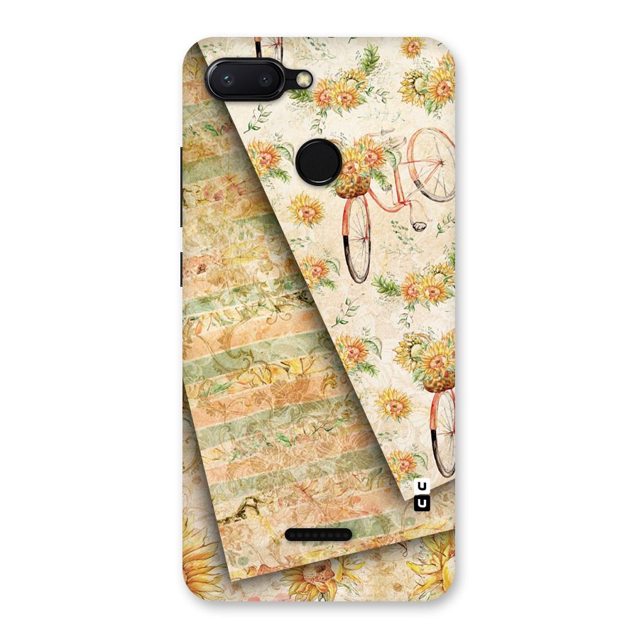 Floral Bicycle Back Case for Redmi 6