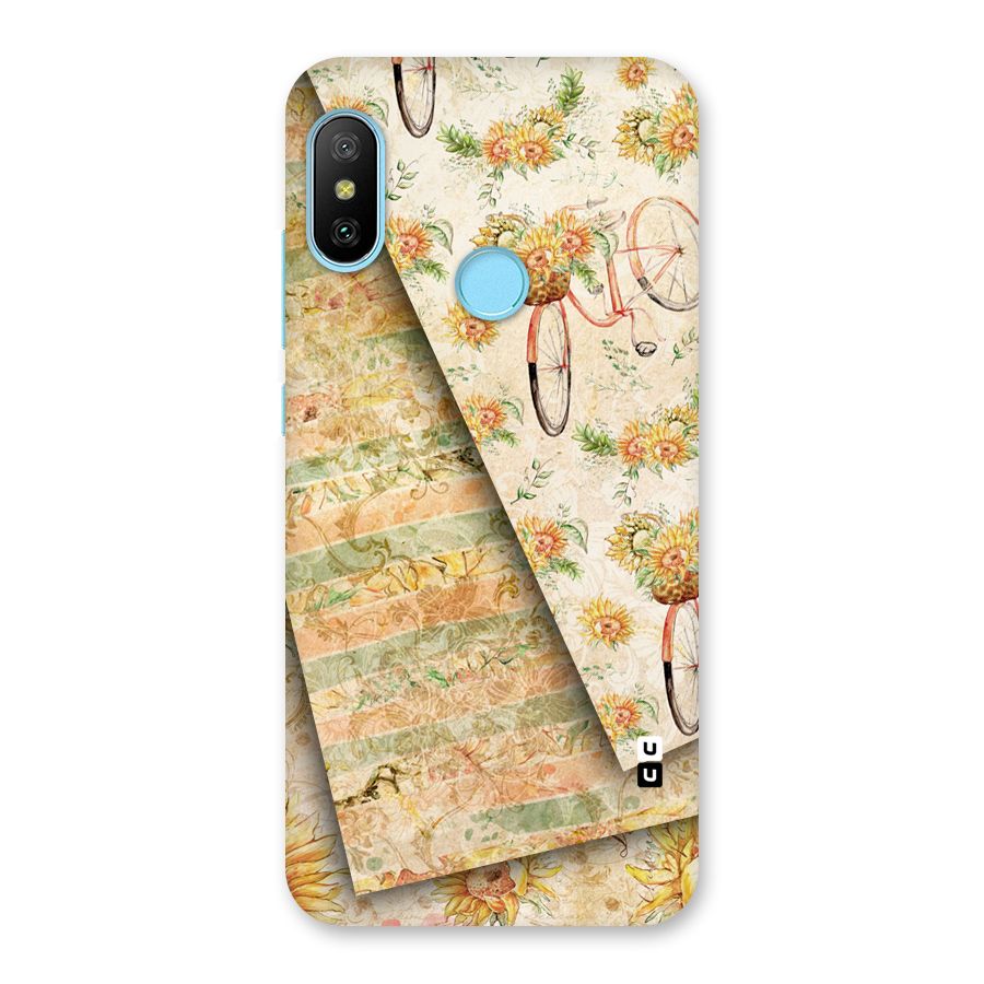Floral Bicycle Back Case for Redmi 6 Pro
