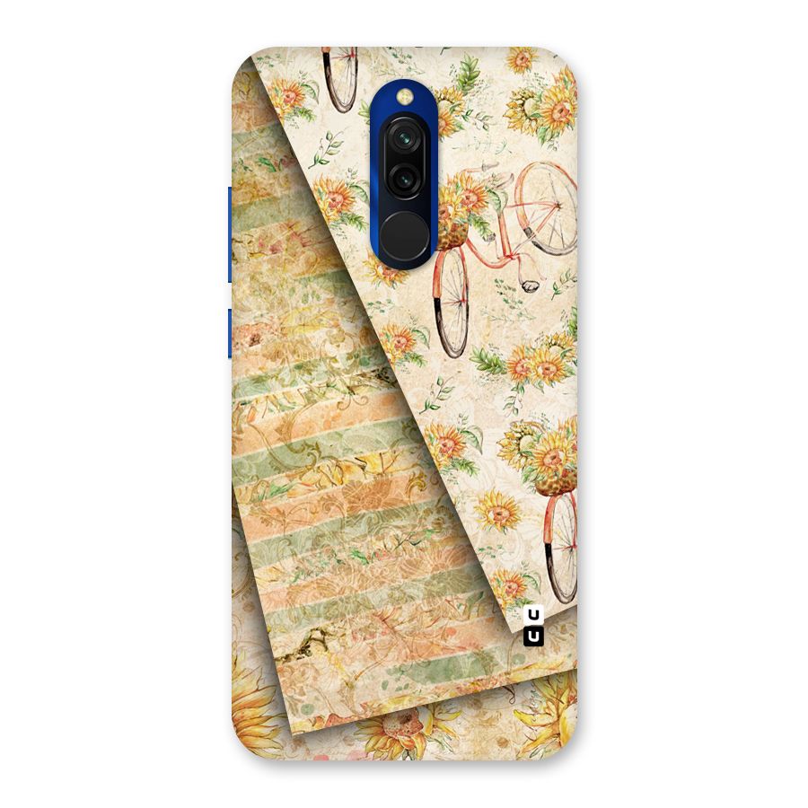 Floral Bicycle Back Case for Redmi 8