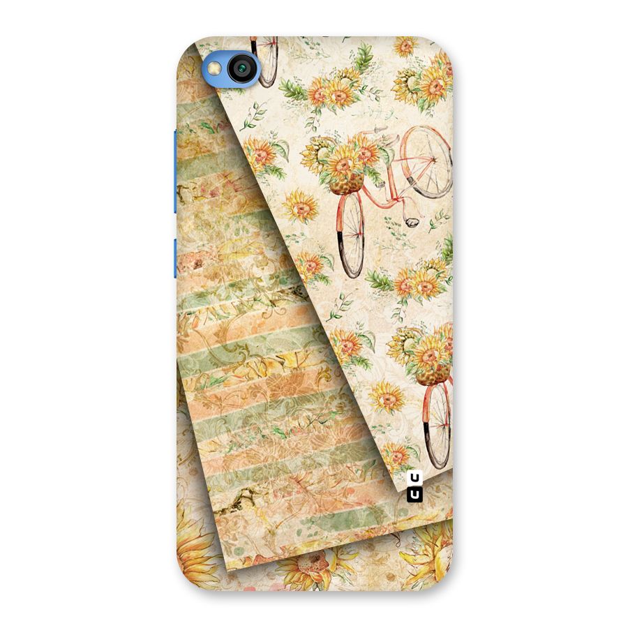 Floral Bicycle Back Case for Redmi Go
