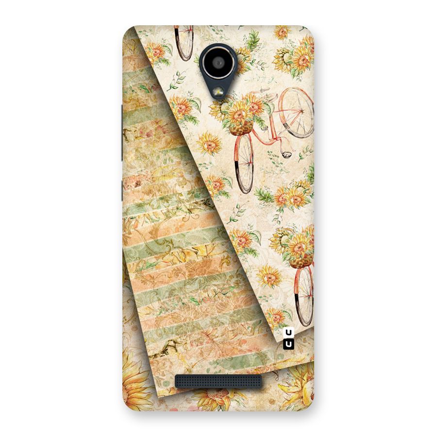 Floral Bicycle Back Case for Redmi Note 2