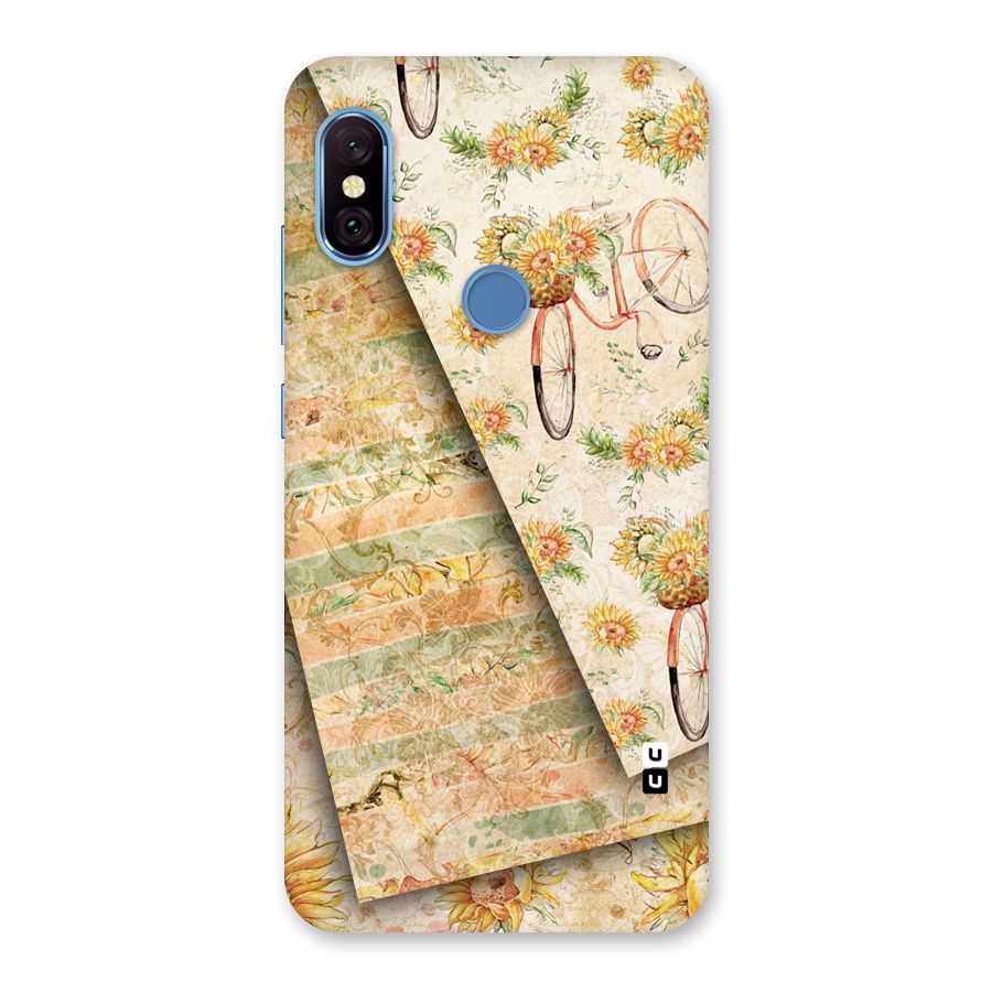 Floral Bicycle Back Case for Redmi Note 6 Pro