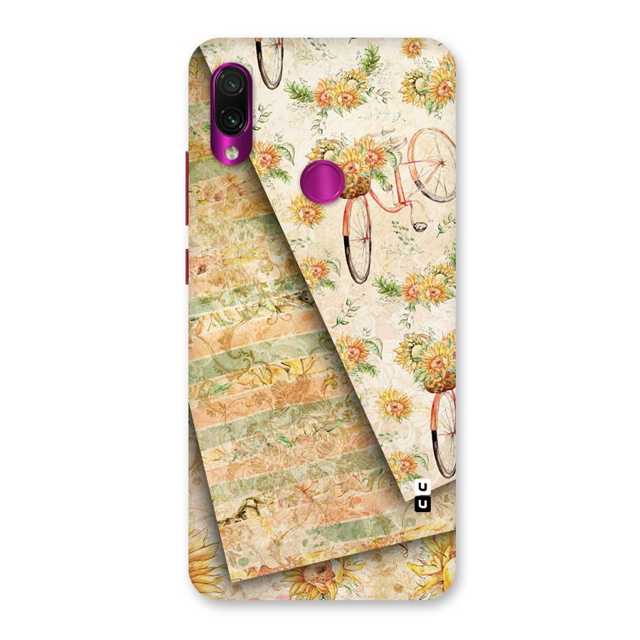 Floral Bicycle Back Case for Redmi Note 7 Pro